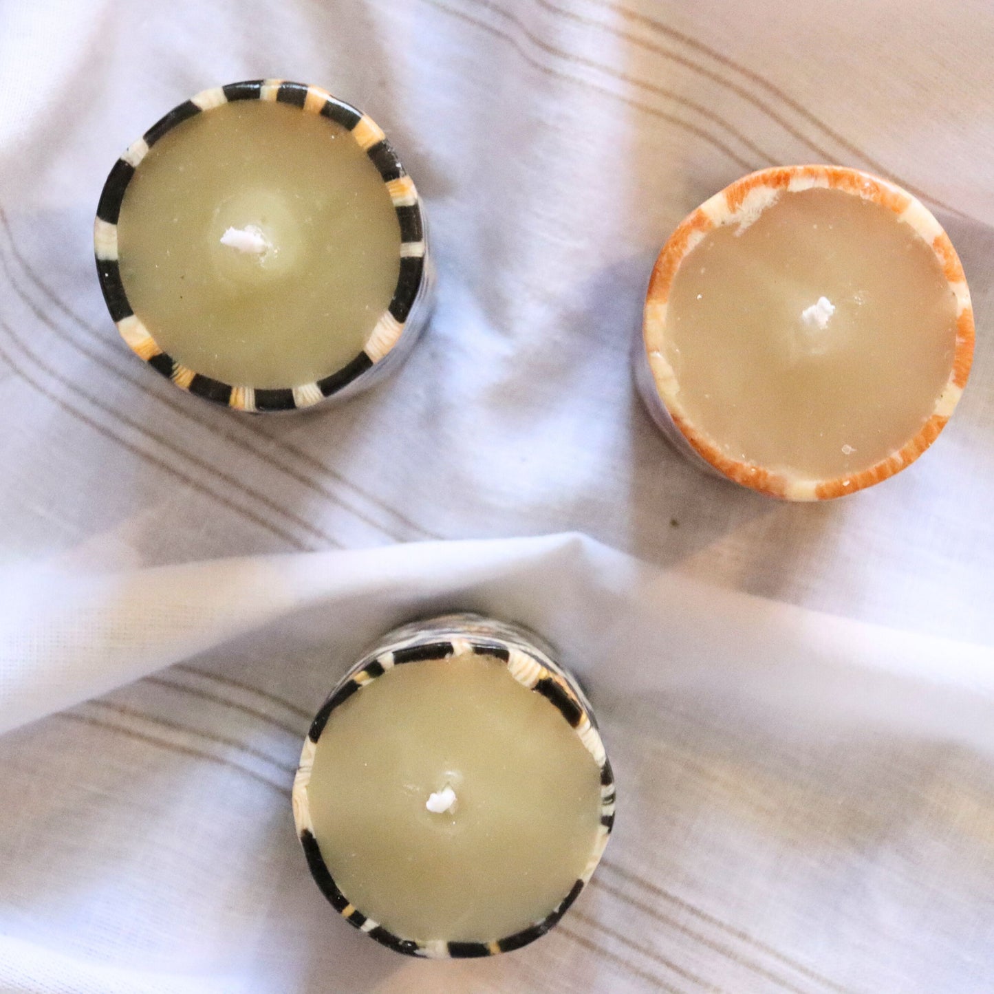 Animal Print Pillar Candles - Set of 3, Safari Jungle 7 cm, Fair Trade, Ethical - Aksa Home Decor