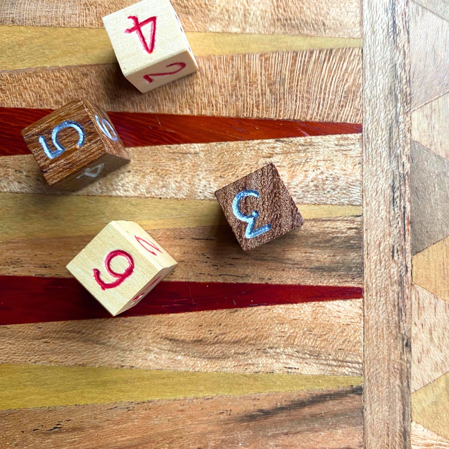 Backgammon Board Game Travel Wooden Set, Portable Handcrafted Strategy Game - Aksa Home Decor