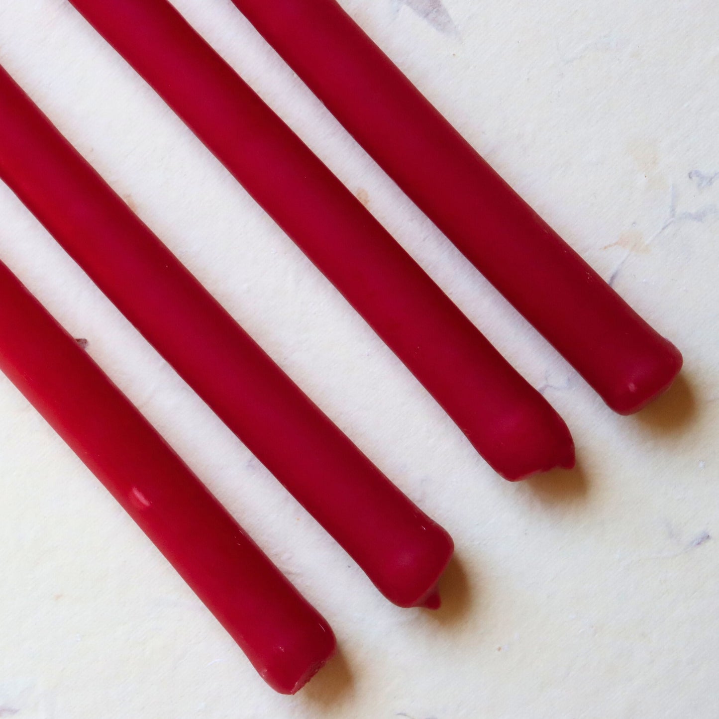 Red Taper Candle, UnScented 9 Hour Burn 24 cm Tall - Aksa Home Decor