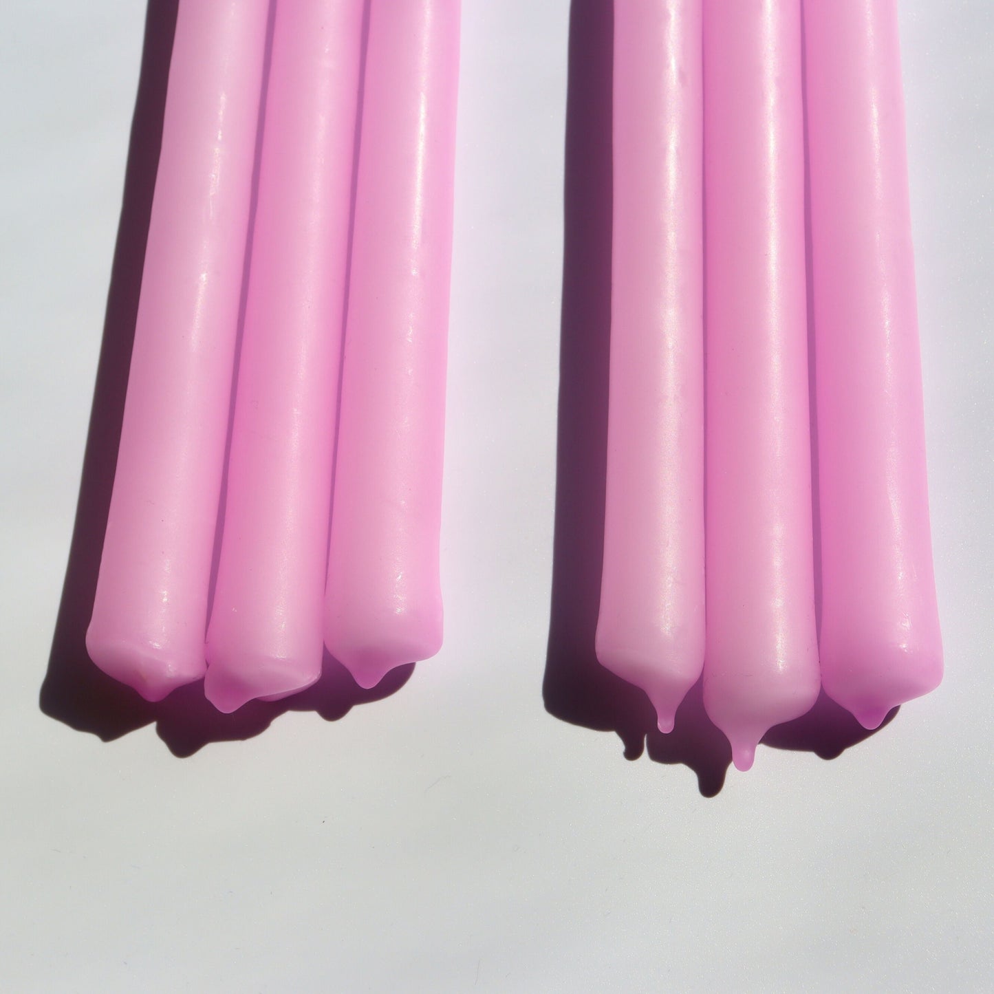 Soft Pink Taper Candle, UnScented 9 Hour Burn 24 cm Tall - Aksa Home Decor
