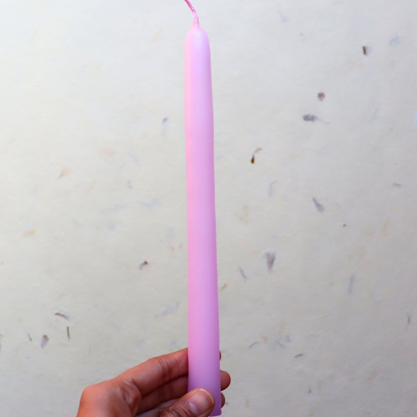 Soft Pink Taper Candle, UnScented 9 Hour Burn 24 cm Tall - Aksa Home Decor