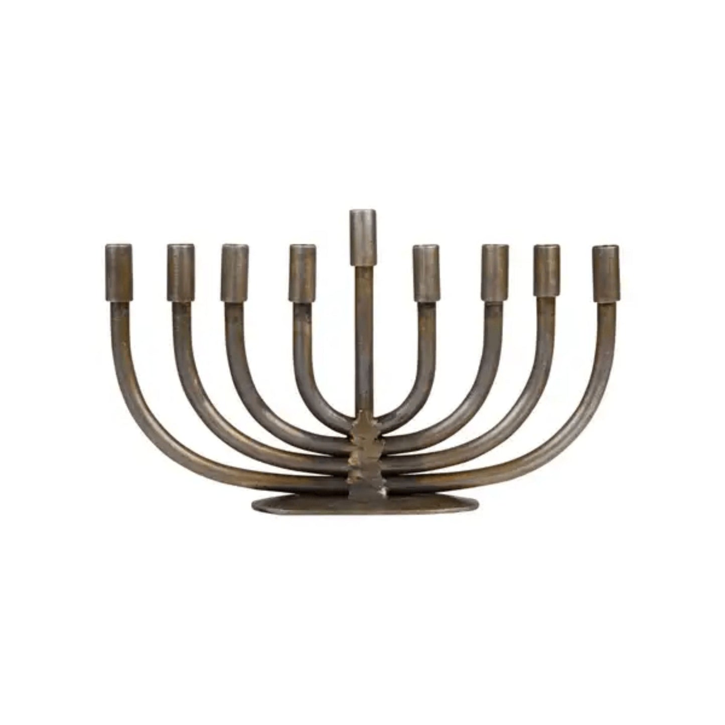 Wrought Iron Menorah Hanukkah Candle Holder - Handcrafted - Aksa Home Decor