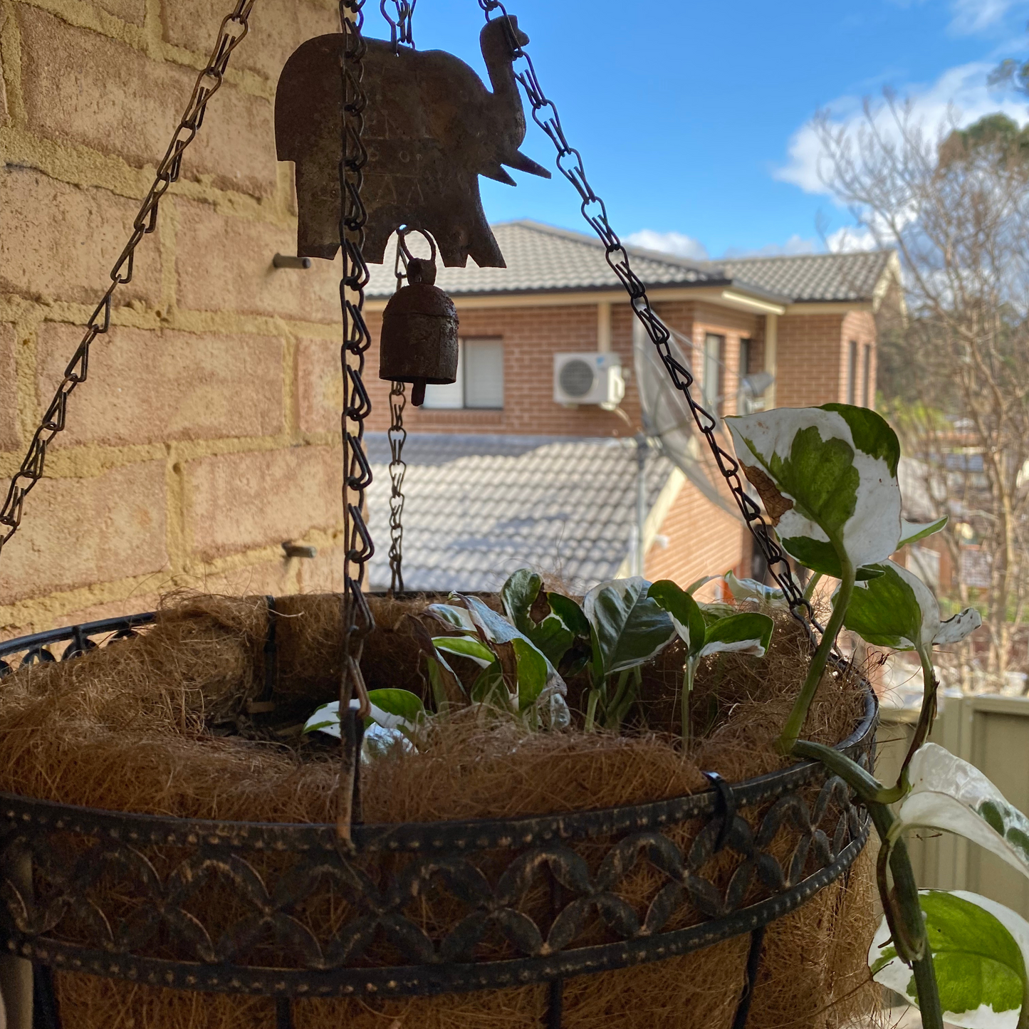 Rustic Elephant Bell Decorative Chime - Aksa