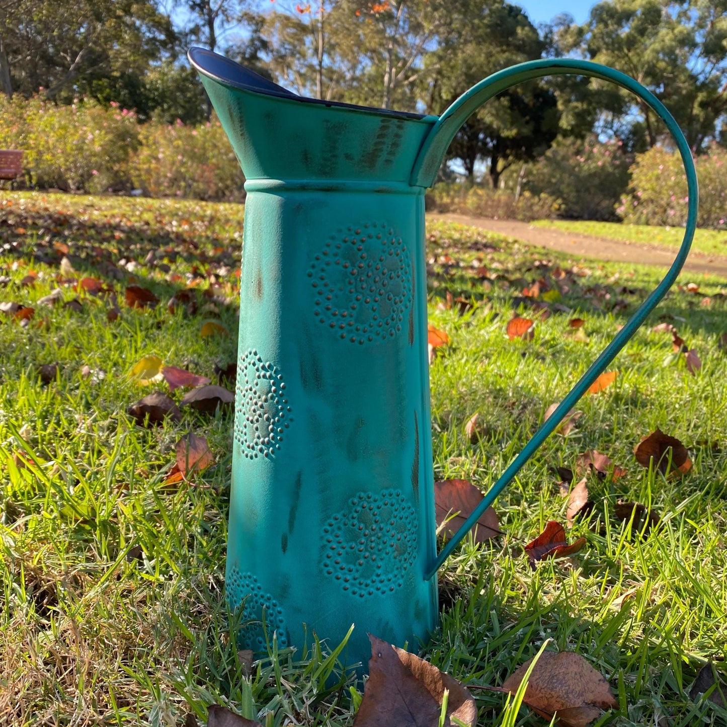 Green Watering Can/Jug - Copper finish, Metal, 3 Litre - Aksa