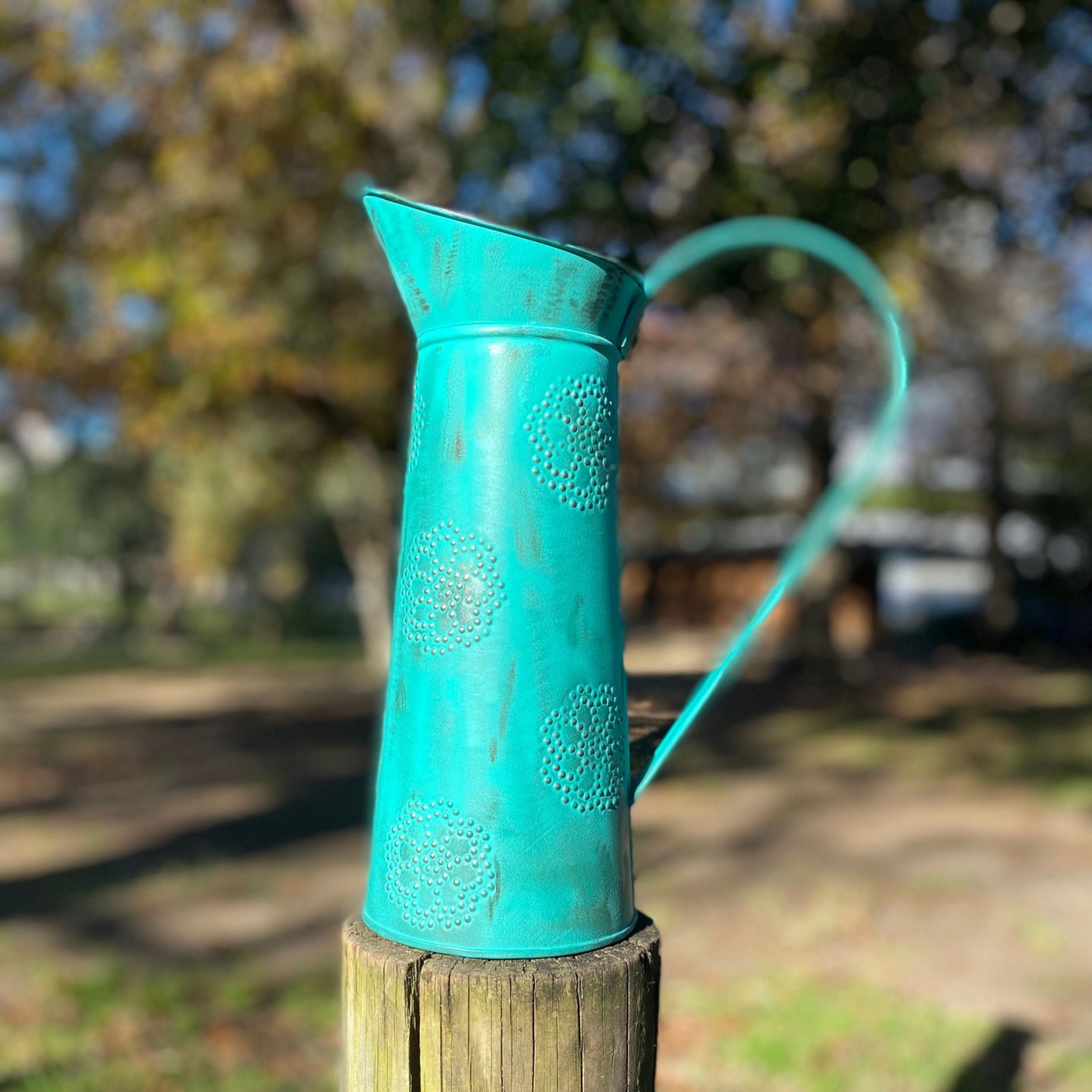 Green Watering Can/Jug - Copper finish, Metal, 3 Litre - Aksa