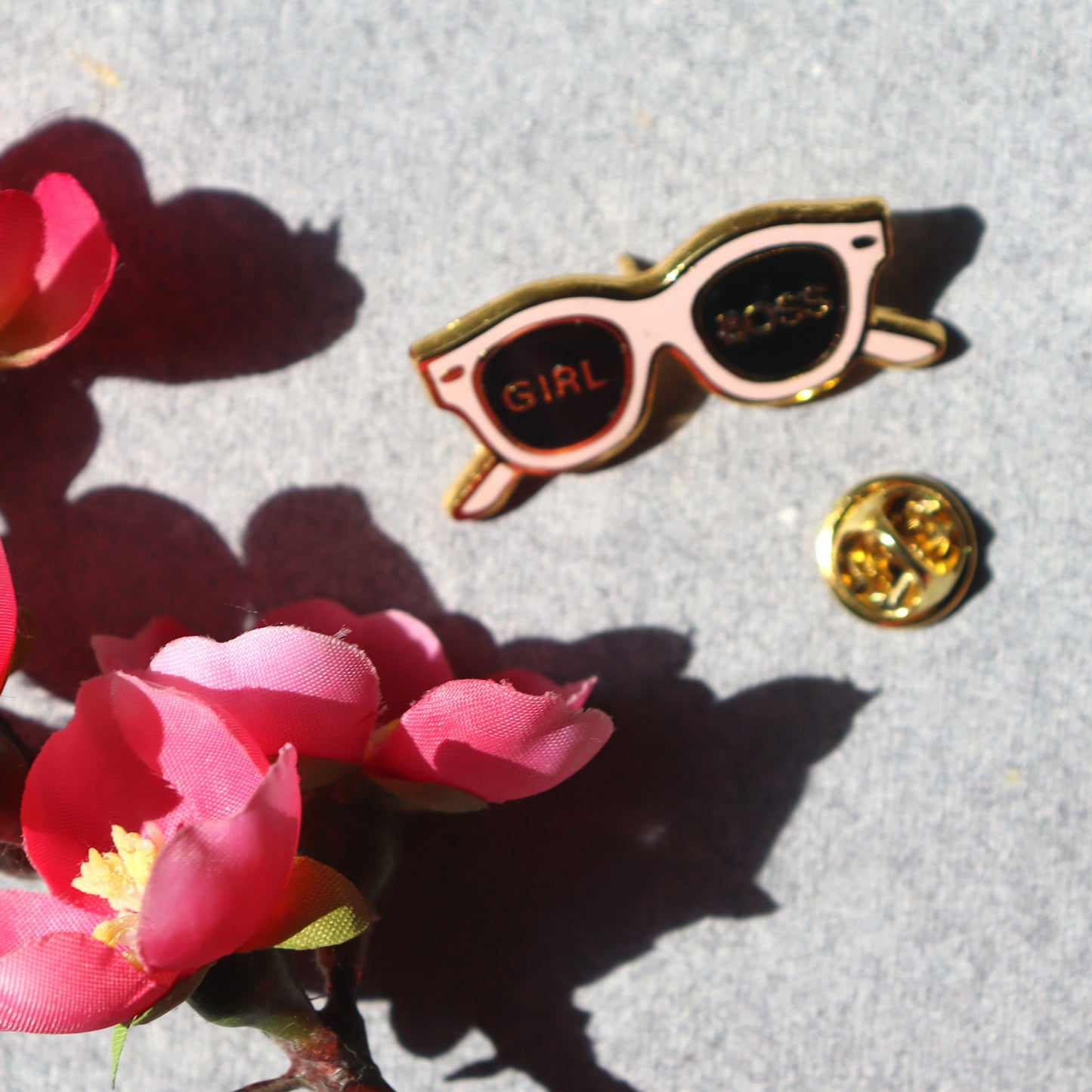 Pink Girl Boss Brooch - Enamel Jewelry, Lapel, Pin, Badge, Charm, Uplifting, Empowering gift - Aksa Home Decor