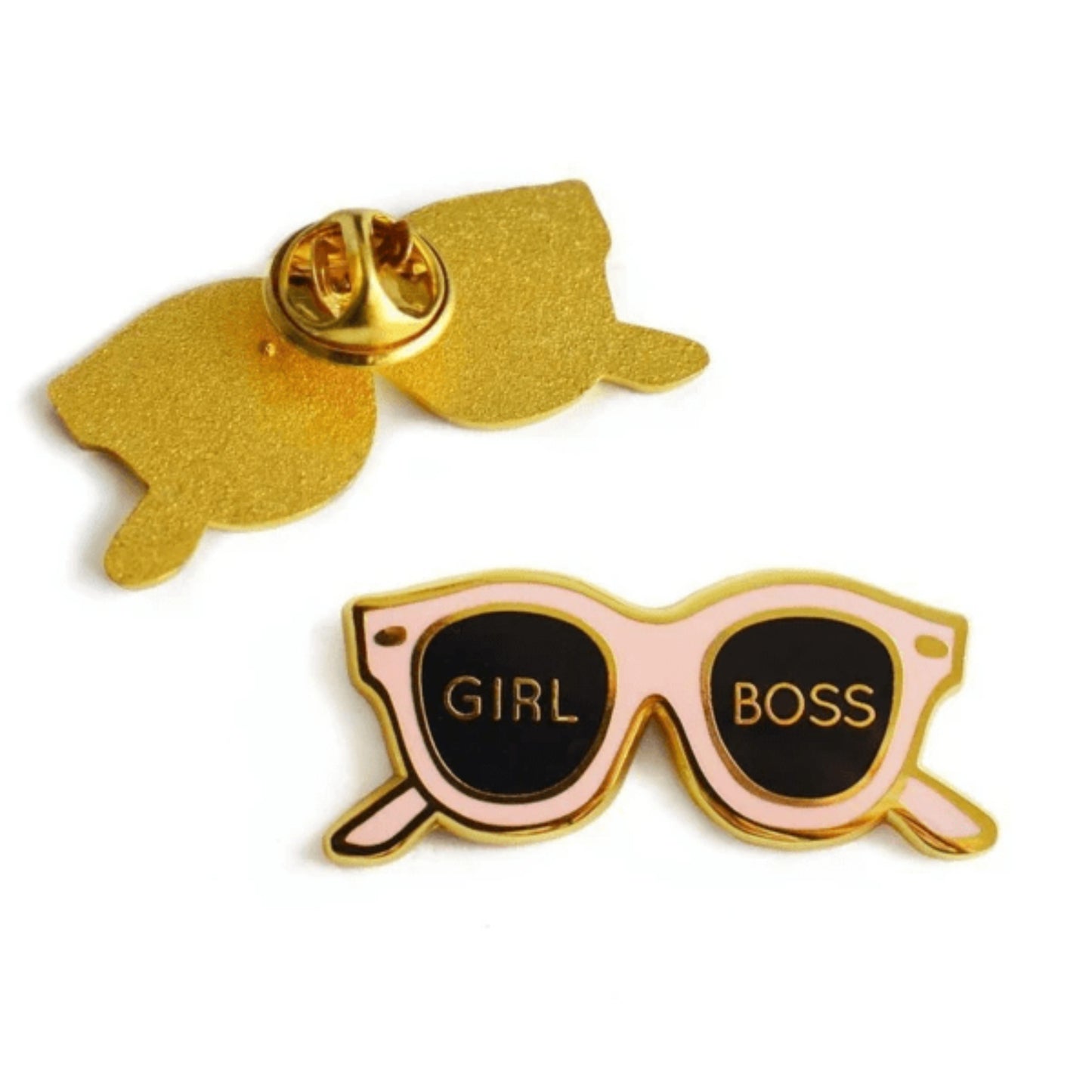 Pink Girl Boss Brooch - Enamel Jewelry, Lapel, Pin, Badge, Charm, Uplifting, Empowering gift - Aksa Home Decor
