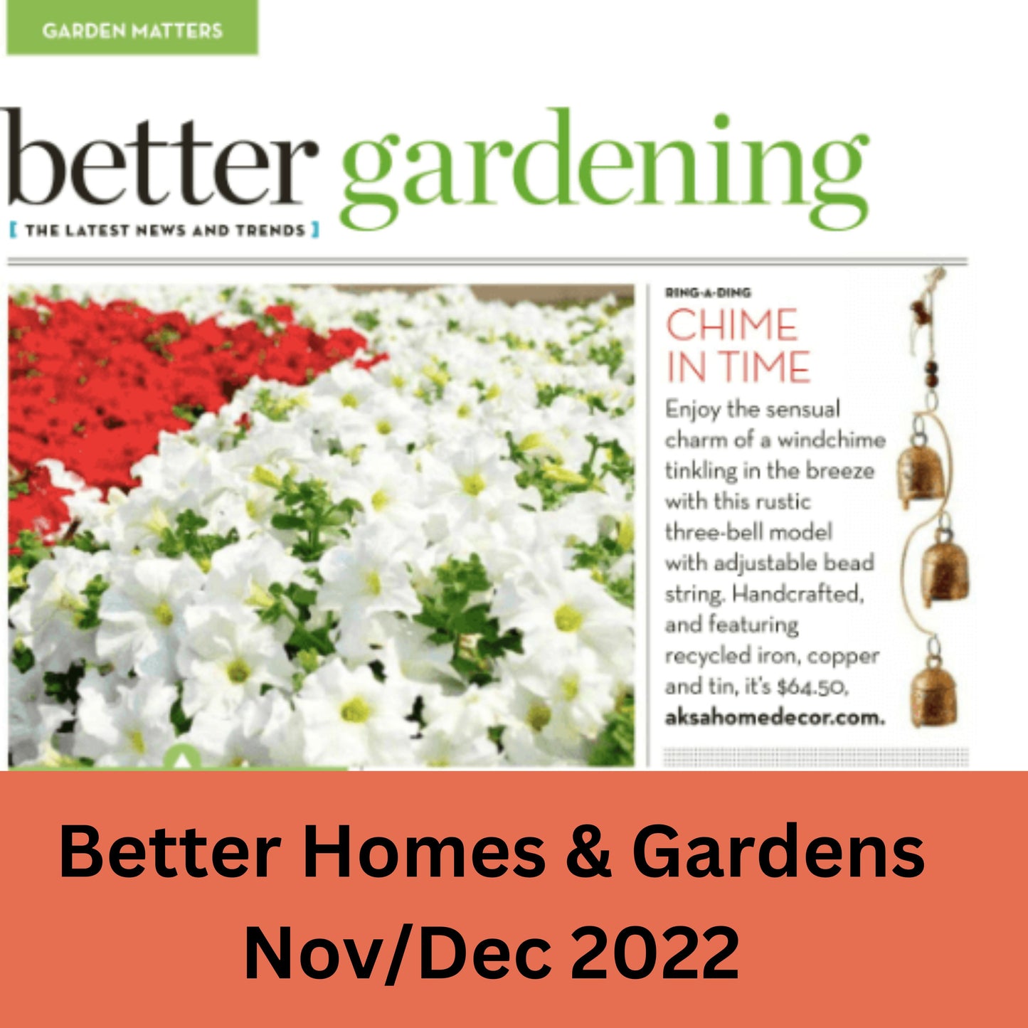 Set of 3 Rustic Decorative Hanging Bells - Adjustable String, Wood Clapper - Aksa Home Decor