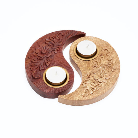 Ardhan Tea Light Holder - Yin Yang - Aksa