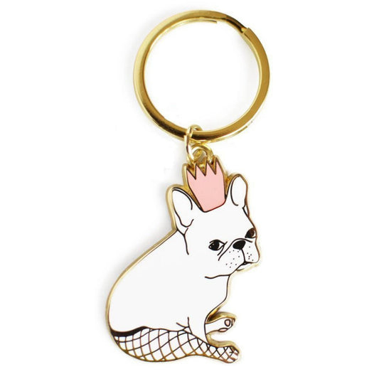 Frenchie Dog Fishnet Tights Keychain - Aksa