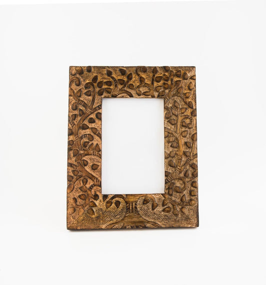 Tree of Life Wood Photo Frame - 6" x 4" Picture, Portrait - Aksa