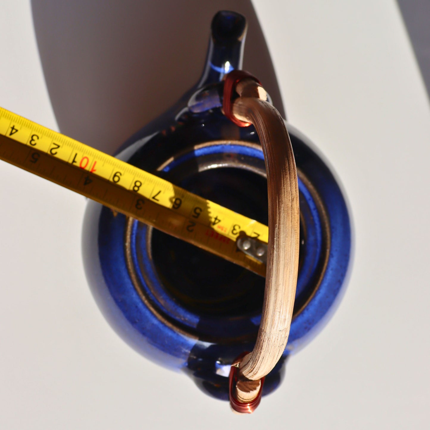Artisan Blue Ceramic Teapot, 1L | Ethically Handmade & Fair Trade - Aksa Home Decor 