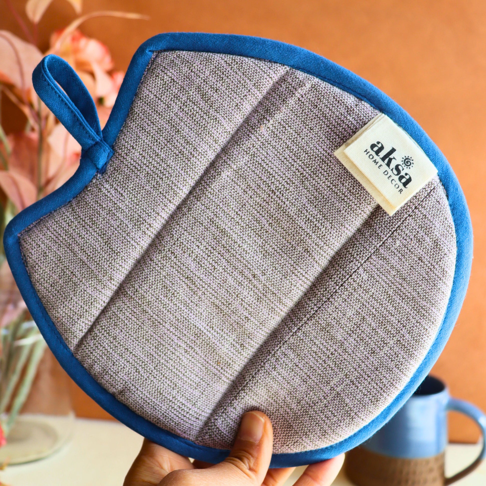 Assorted Colors Boho Cotton Cat Trivet | Handwoven Fair Trade Hot Pot Holder - Aksa Home Decor 