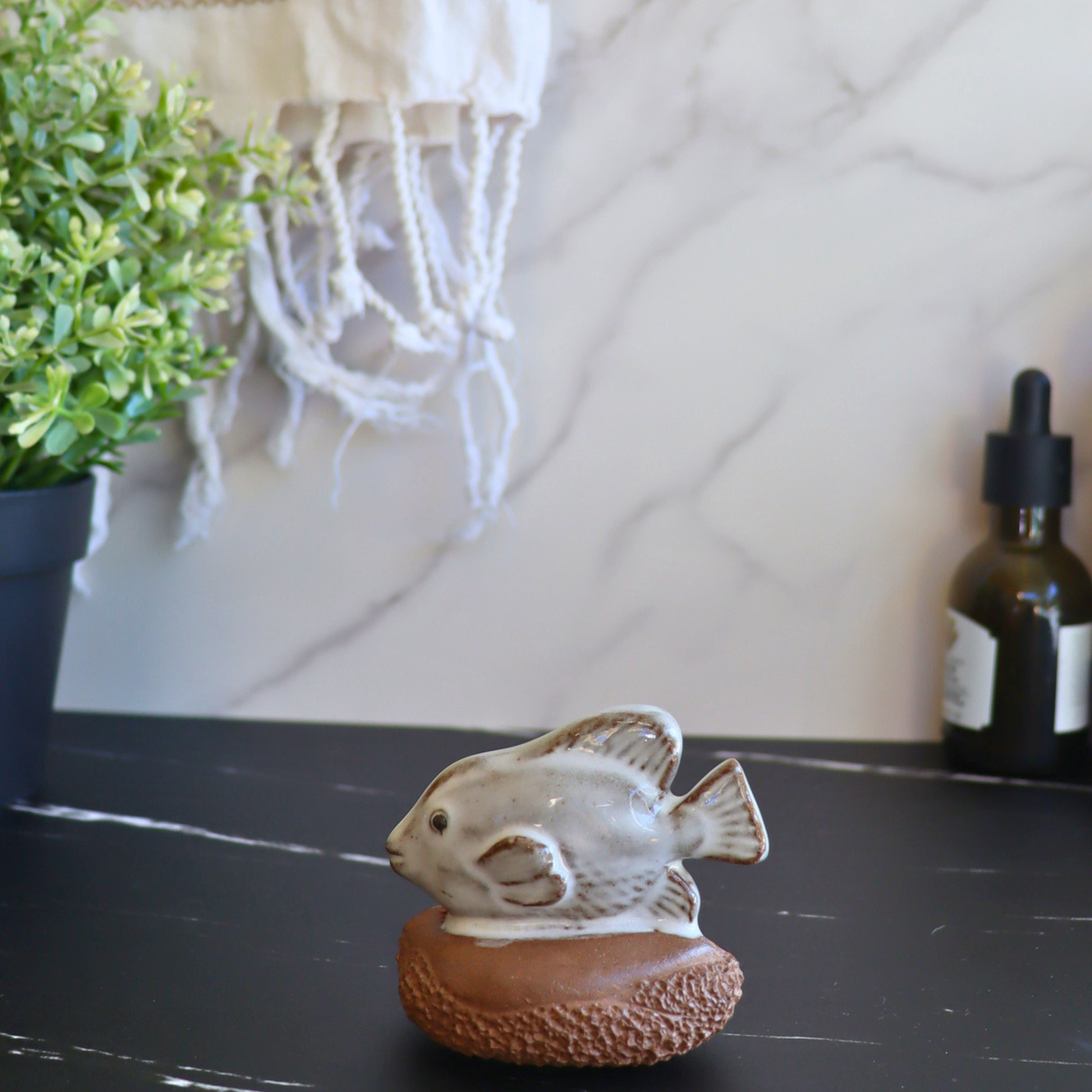 Fish Ceramic Foot Scrubber - Pedicure Exfoliator Tool - Aksa Home Decor 