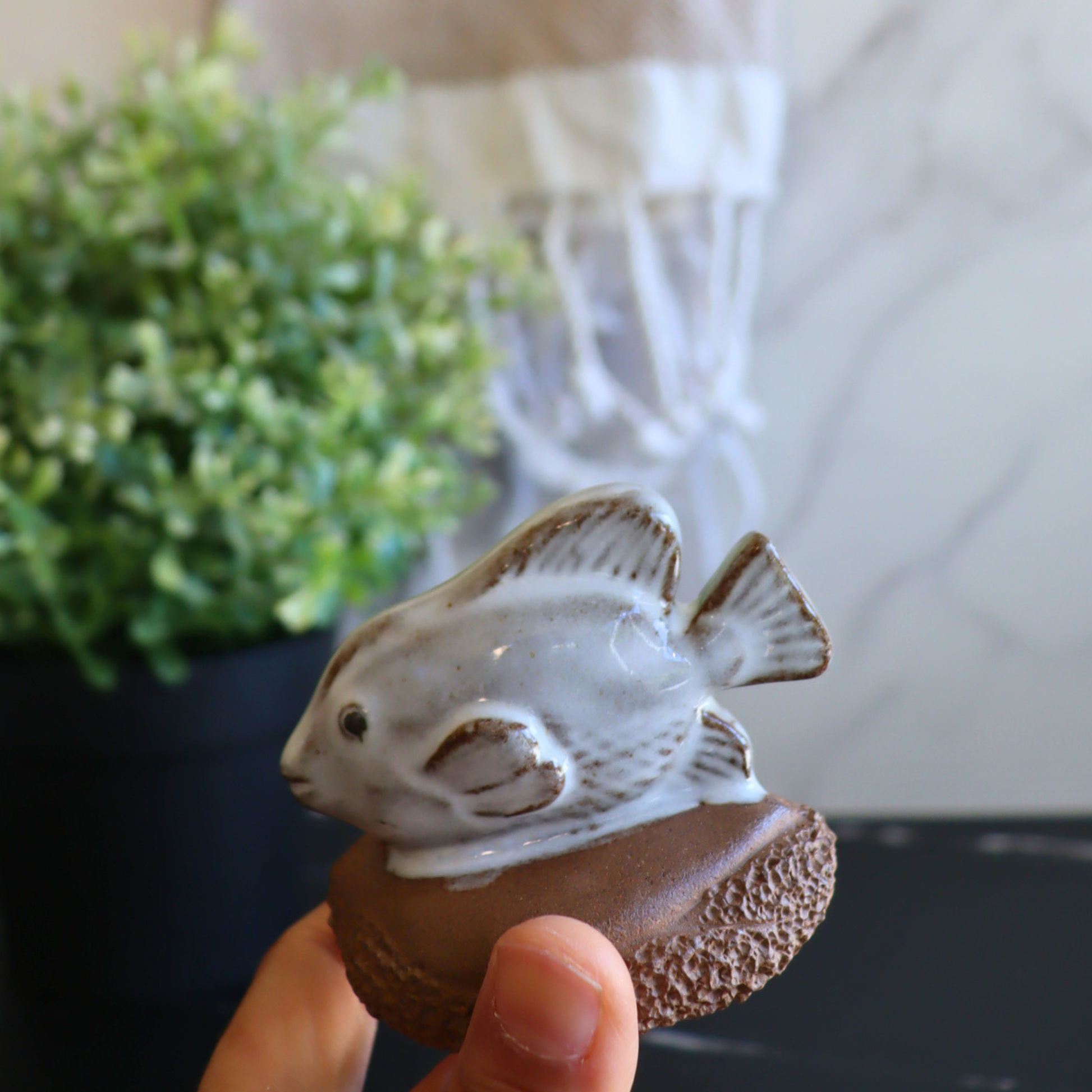 Fish Ceramic Foot Scrubber - Pedicure Exfoliator Tool - Aksa Home Decor 