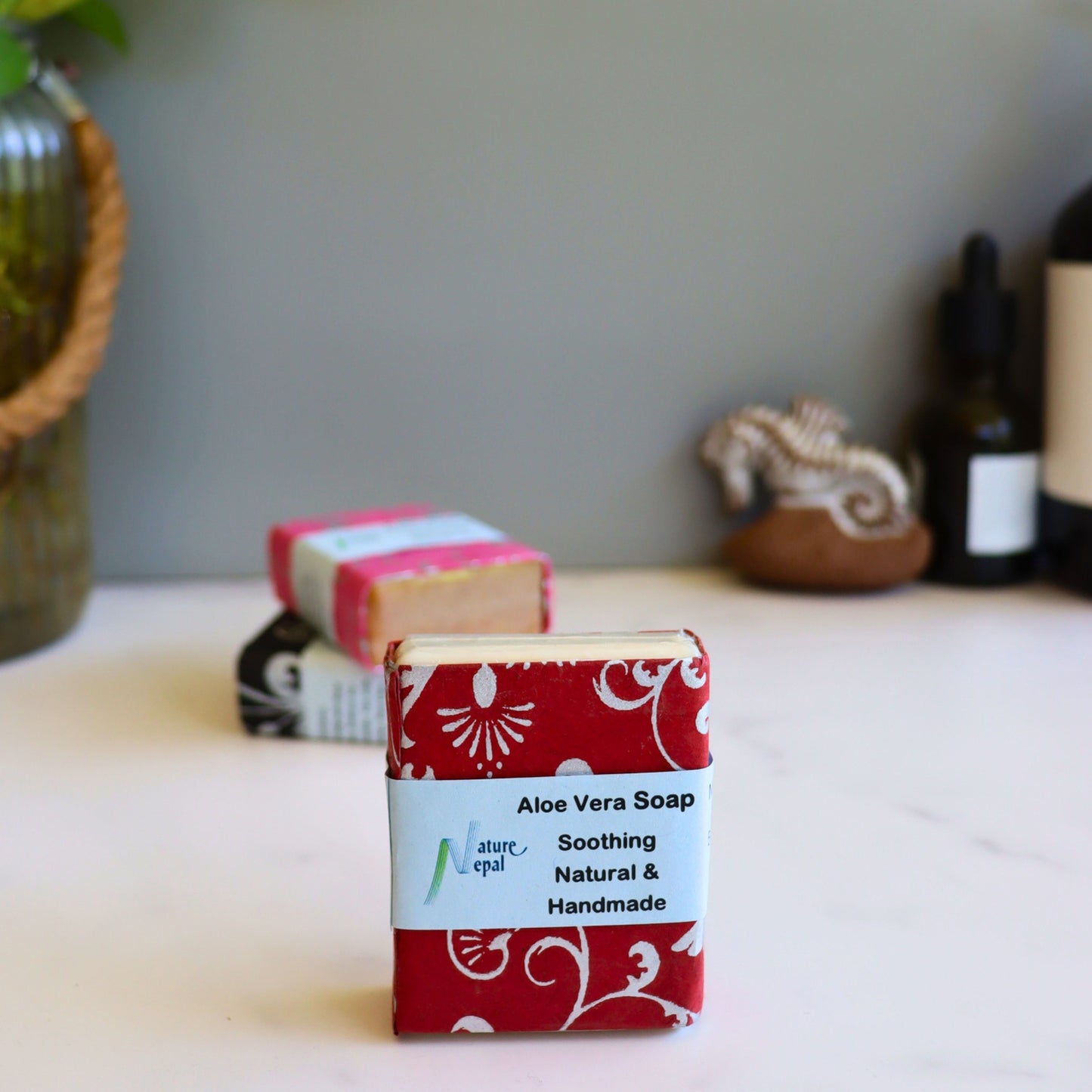 Handmade Aloe Vera Soap - Fair Trade - Aksa Home Decor 