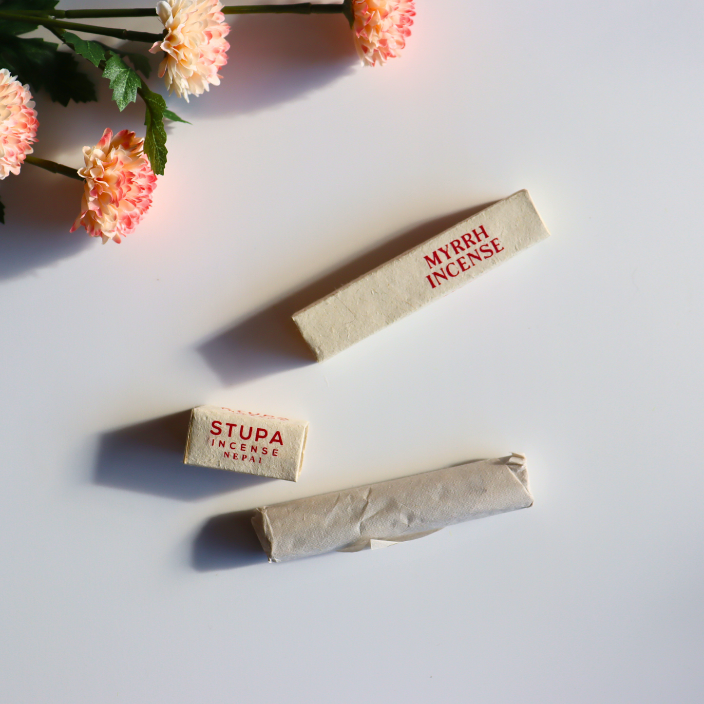 Handmade Myrrh Incense Sticks – Fair Trade, Crafted in Nepal (Pack of 15) - Aksa Home Decor 