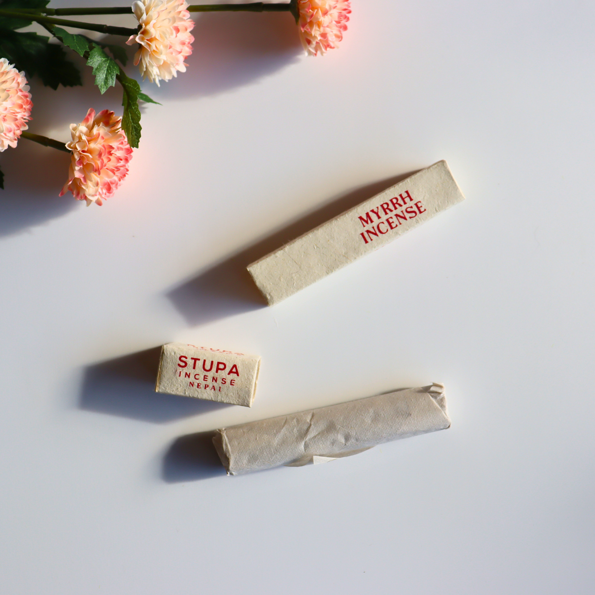 Handmade Myrrh Incense Sticks – Fair Trade, Crafted in Nepal (Pack of 15) - Aksa Home Decor 