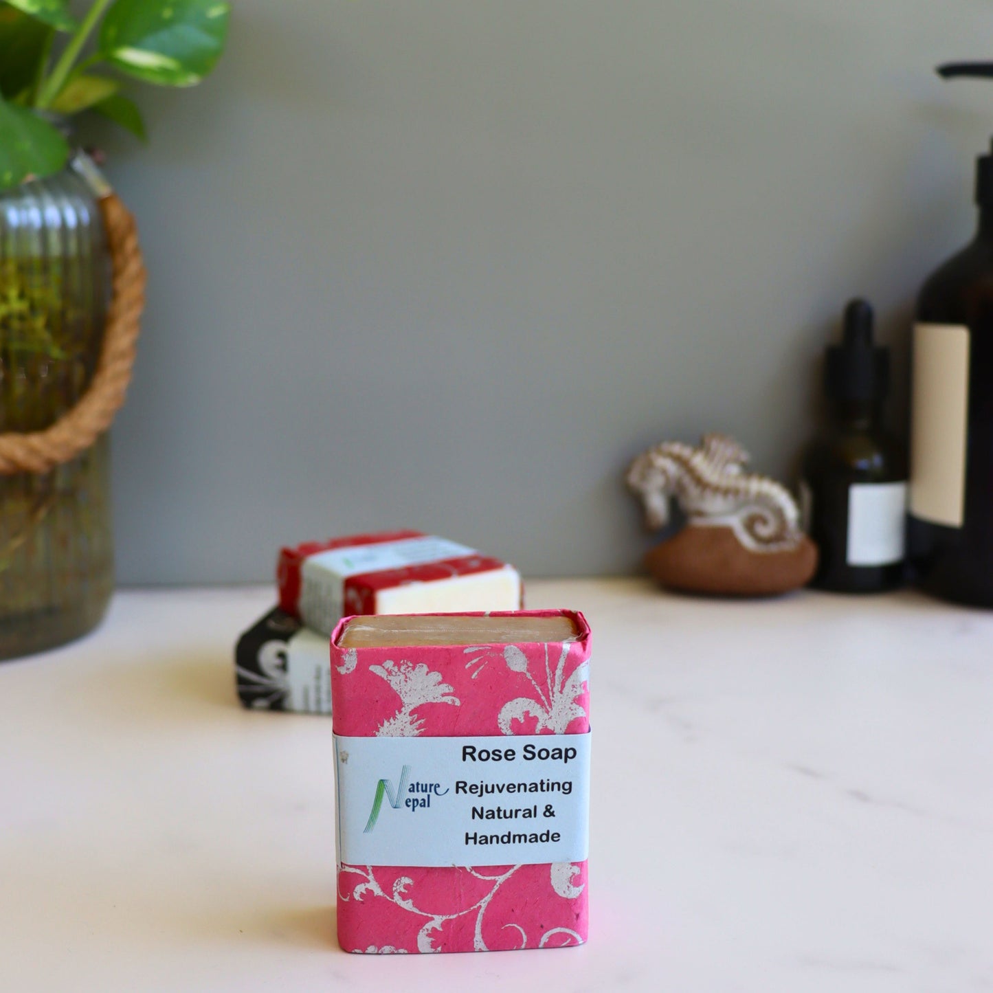 Handmade Rose Soap - Fair Trade - Aksa Home Decor 