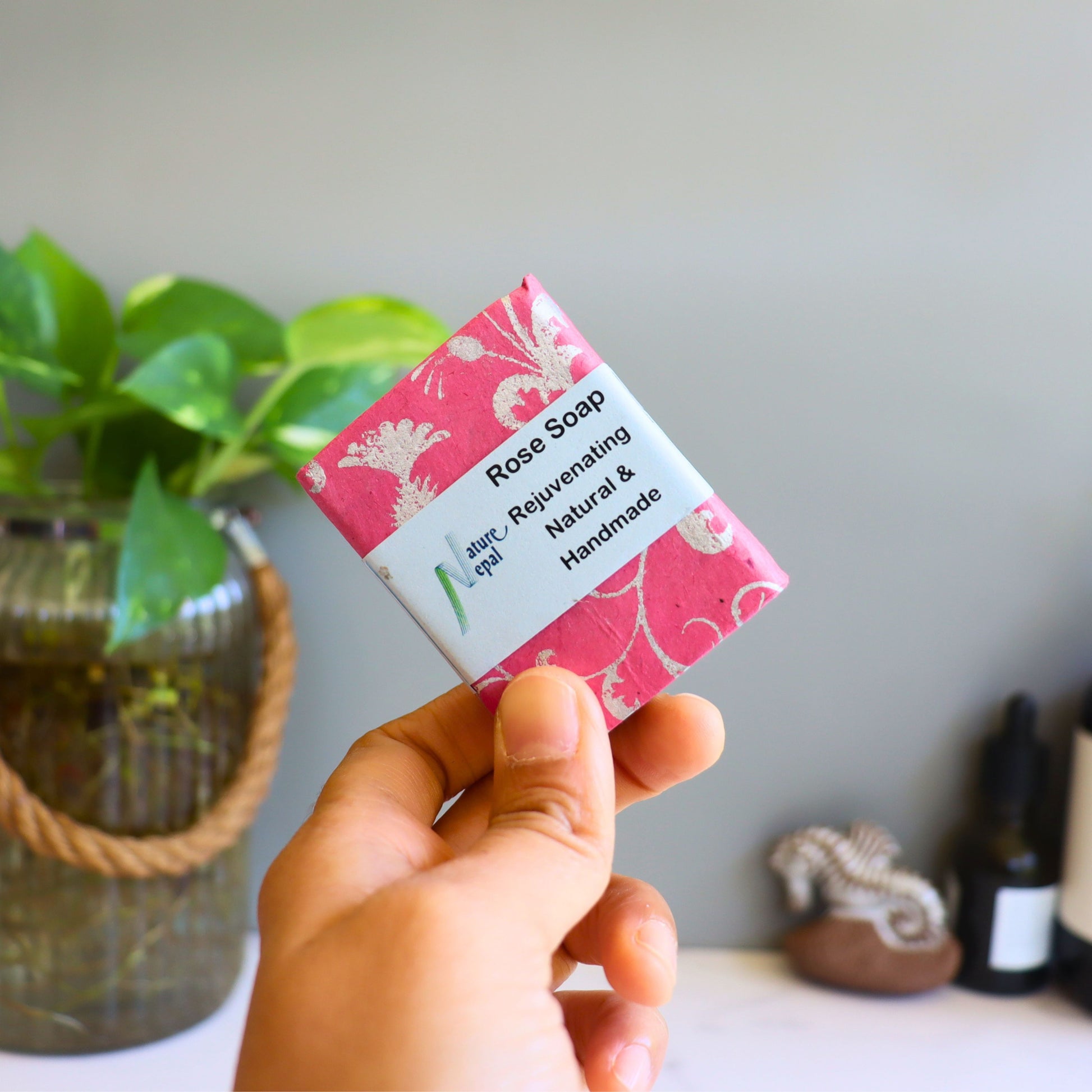 Handmade Rose Soap - Fair Trade - Aksa Home Decor 