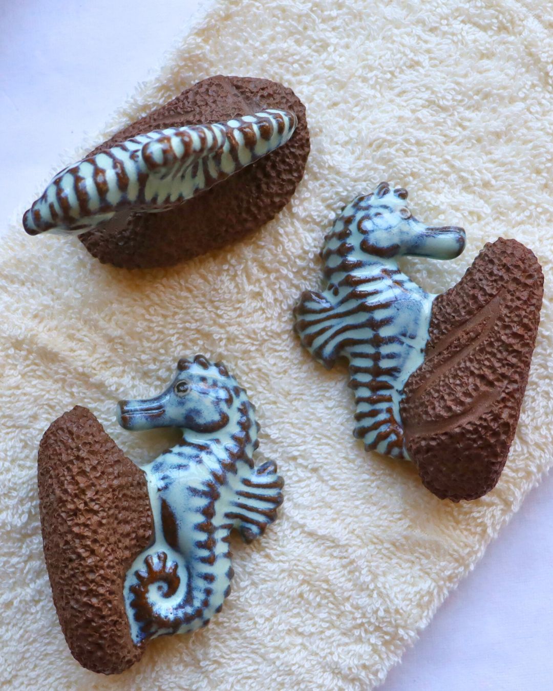 Sea Horse Ceramic Foot Scrubber - Pedicure Exfoliator Tool