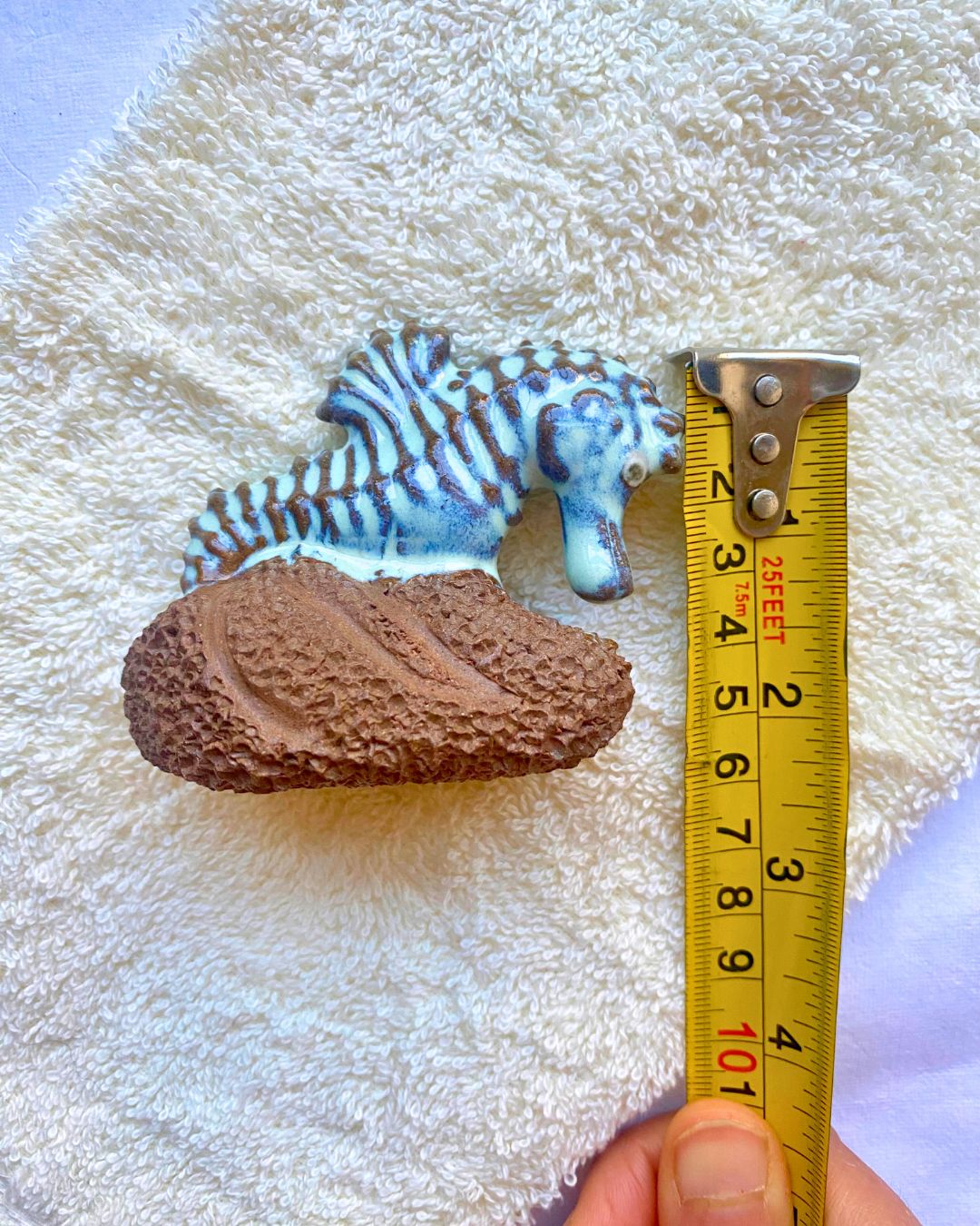 Sea Horse Ceramic Foot Scrubber - Pedicure Exfoliator Tool