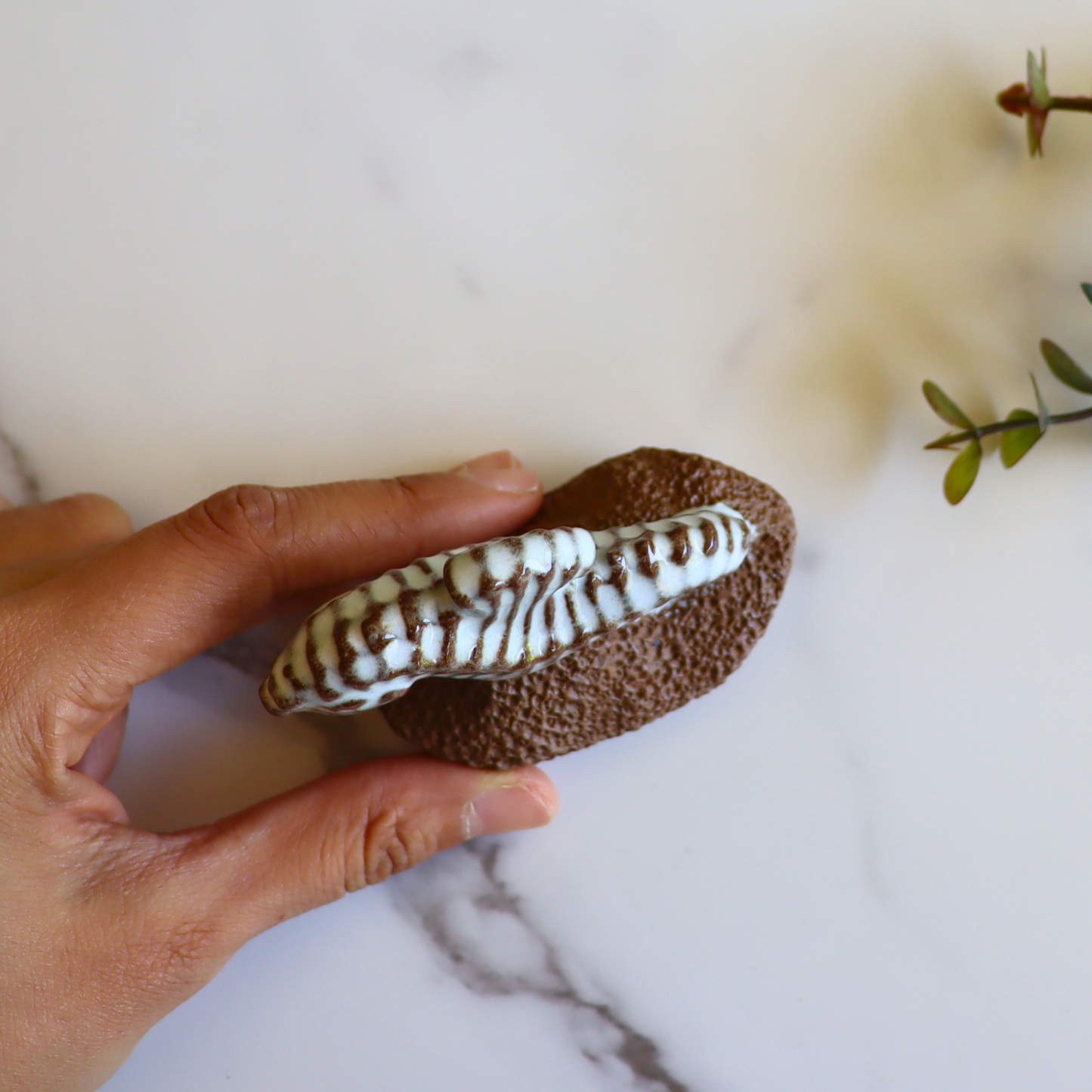 Seahorse Ceramic Foot Scrubber - Pedicure Exfoliator Tool - Aksa Home Decor 