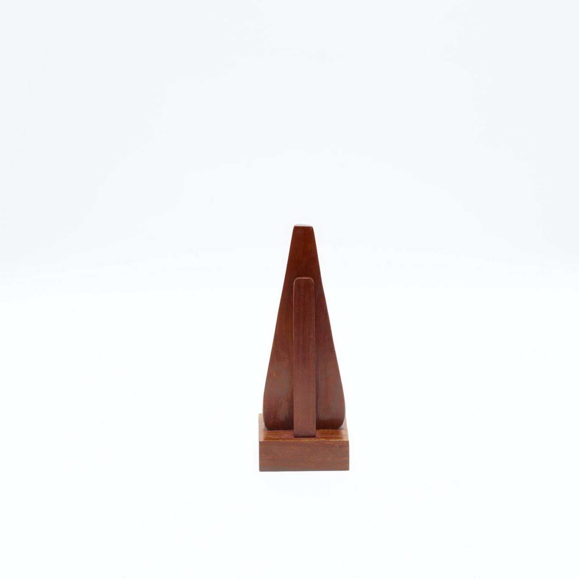Human Face Eyeglasses Wood Holder - Hand-Carved Eyewear Stand, 17 cm, Practical pressie - Aksa Home Decor 