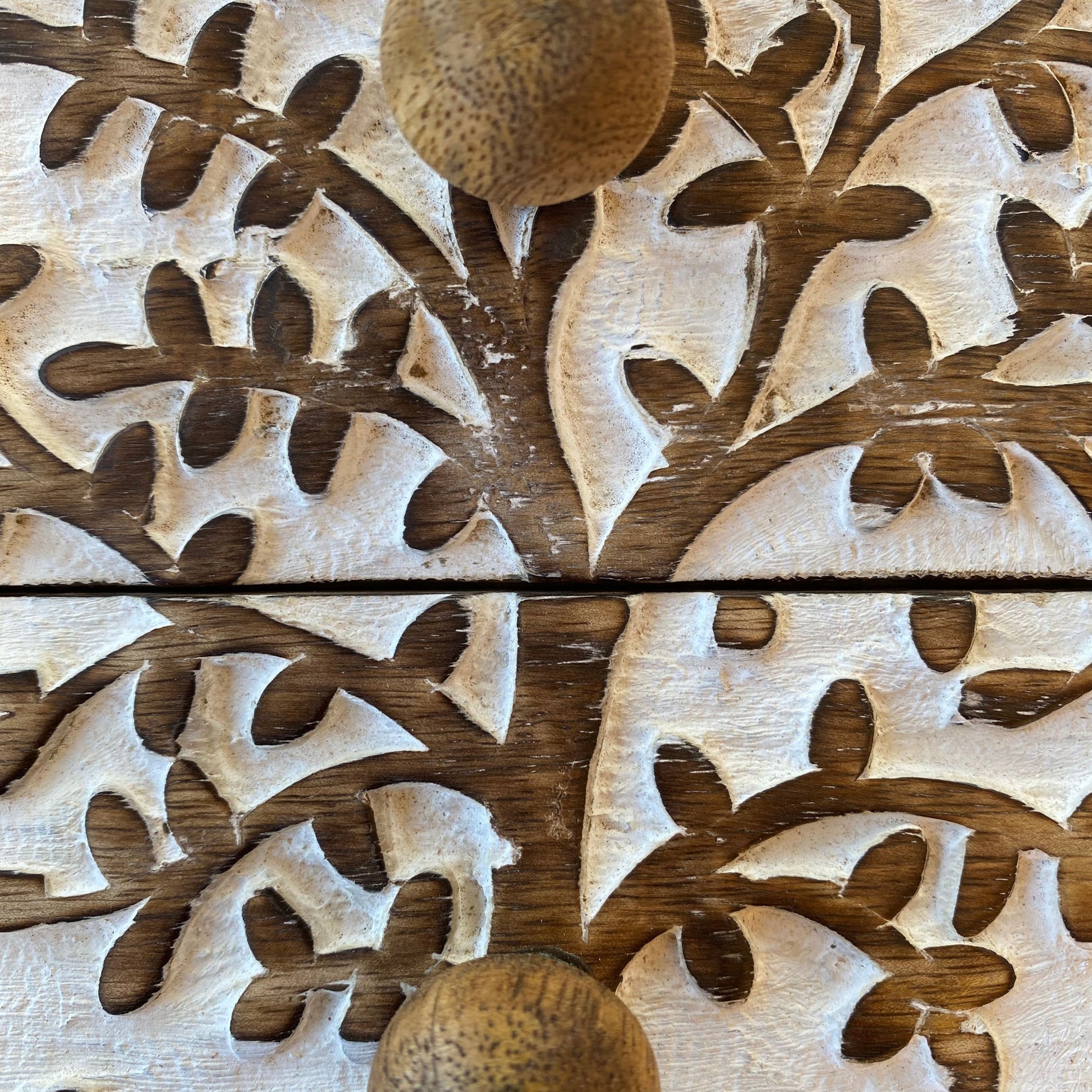 Tree of Life 2 Drawer Jewellery Box - Whitewashed, 19 cm Hgt - Aksa