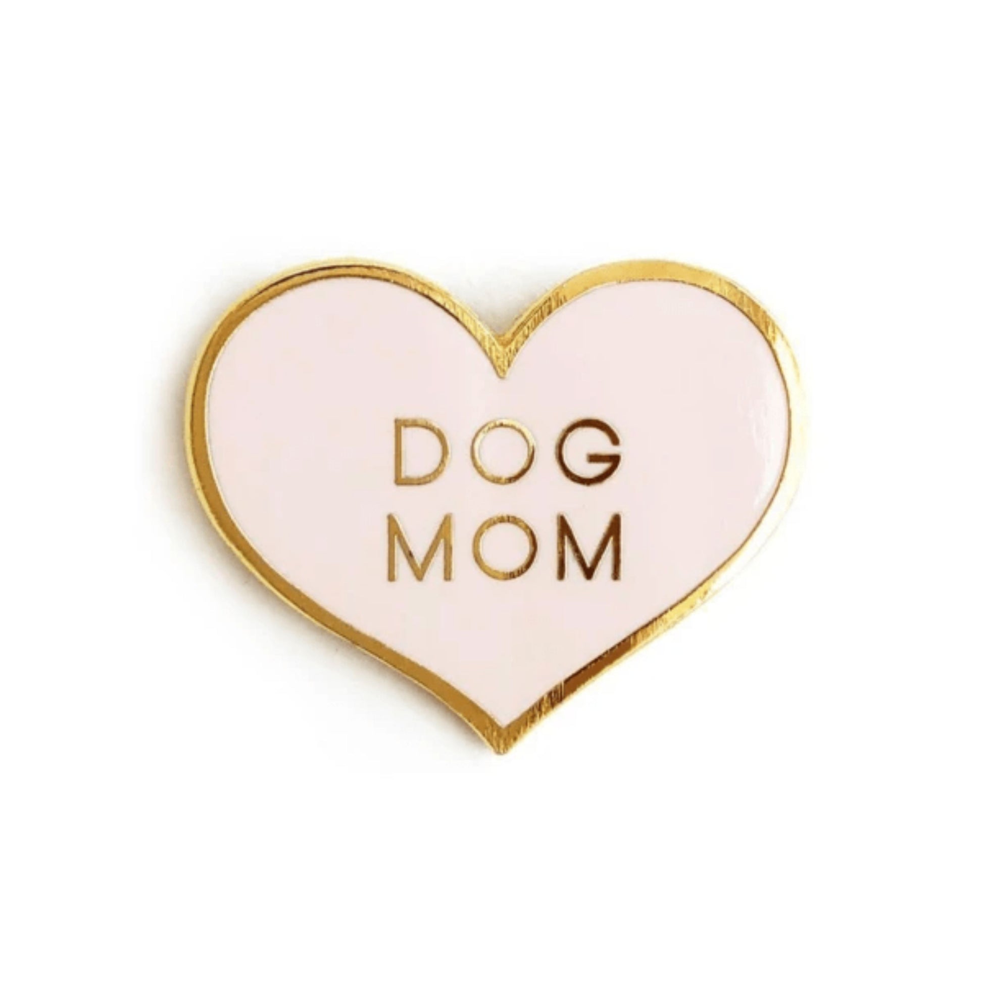 Dog Mom Pink Heart Enamel Brooch - Pet Parent Jewelry, Lapel, Pin Badge - Aksa Home Decor 