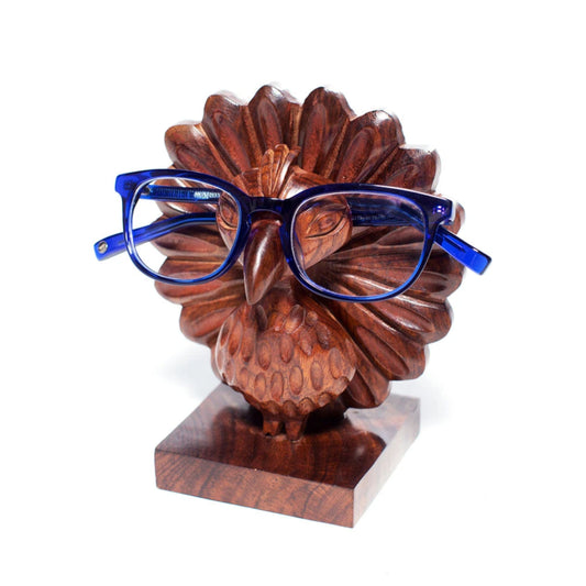 Peacock Eye Glasses Holder Stand - Bird Animal Eyewear Stand - Aksa Home Decor 