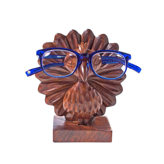 Peacock Eye Glasses Holder Stand - Bird Animal Eyewear Stand - Aksa Home Decor 