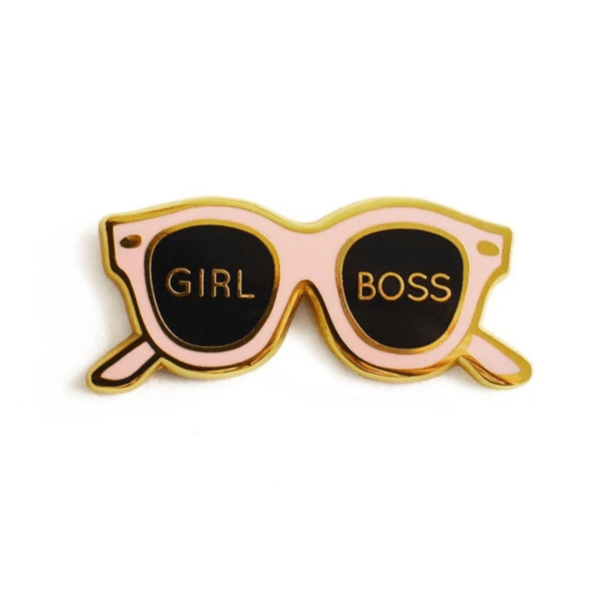 Pink Girl Boss Brooch - Enamel Jewelry, Lapel, Pin, Badge, Charm, Uplifting, Empowering gift - Aksa Home Decor 