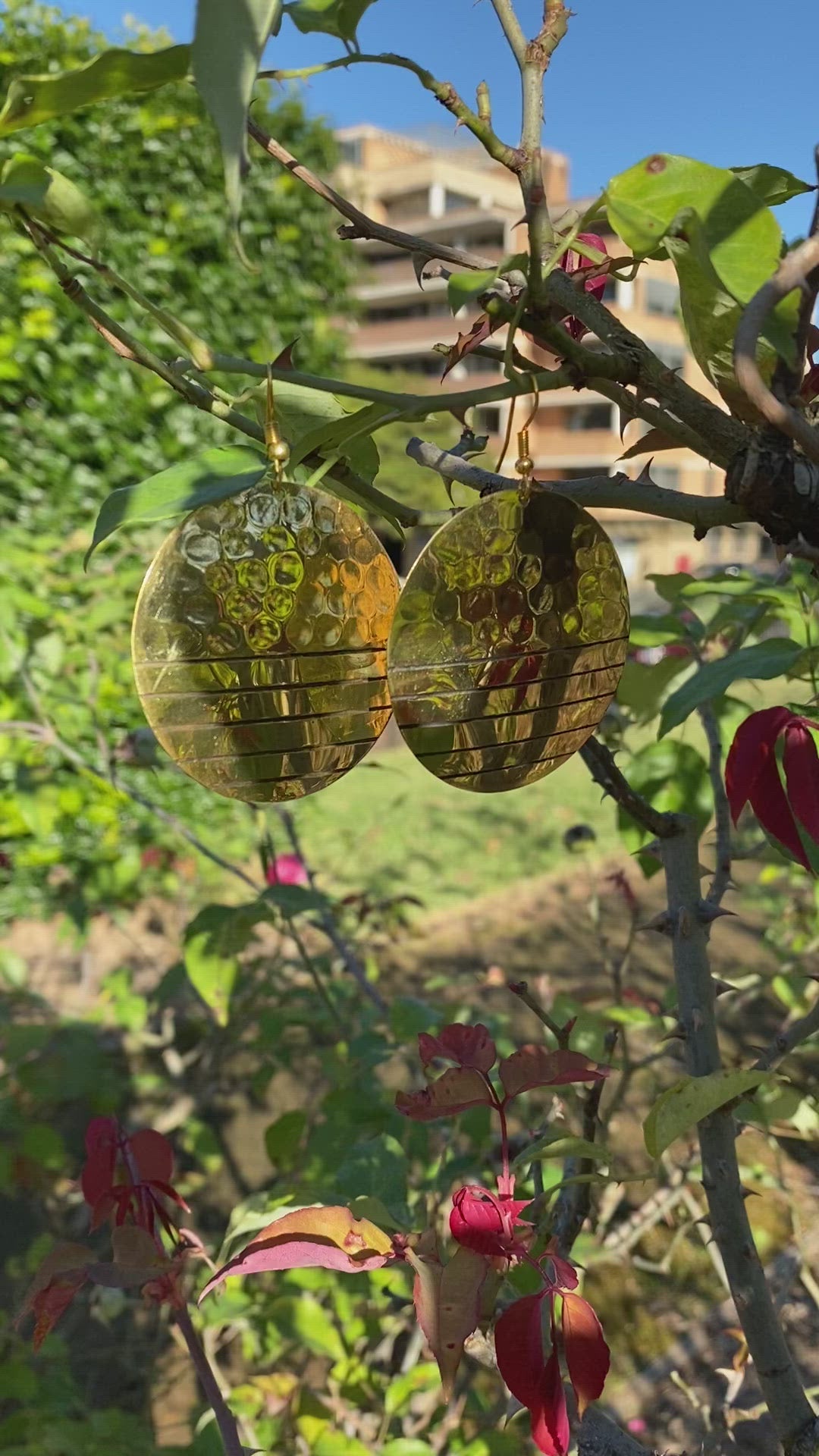 Hammered hot sale brass earrings