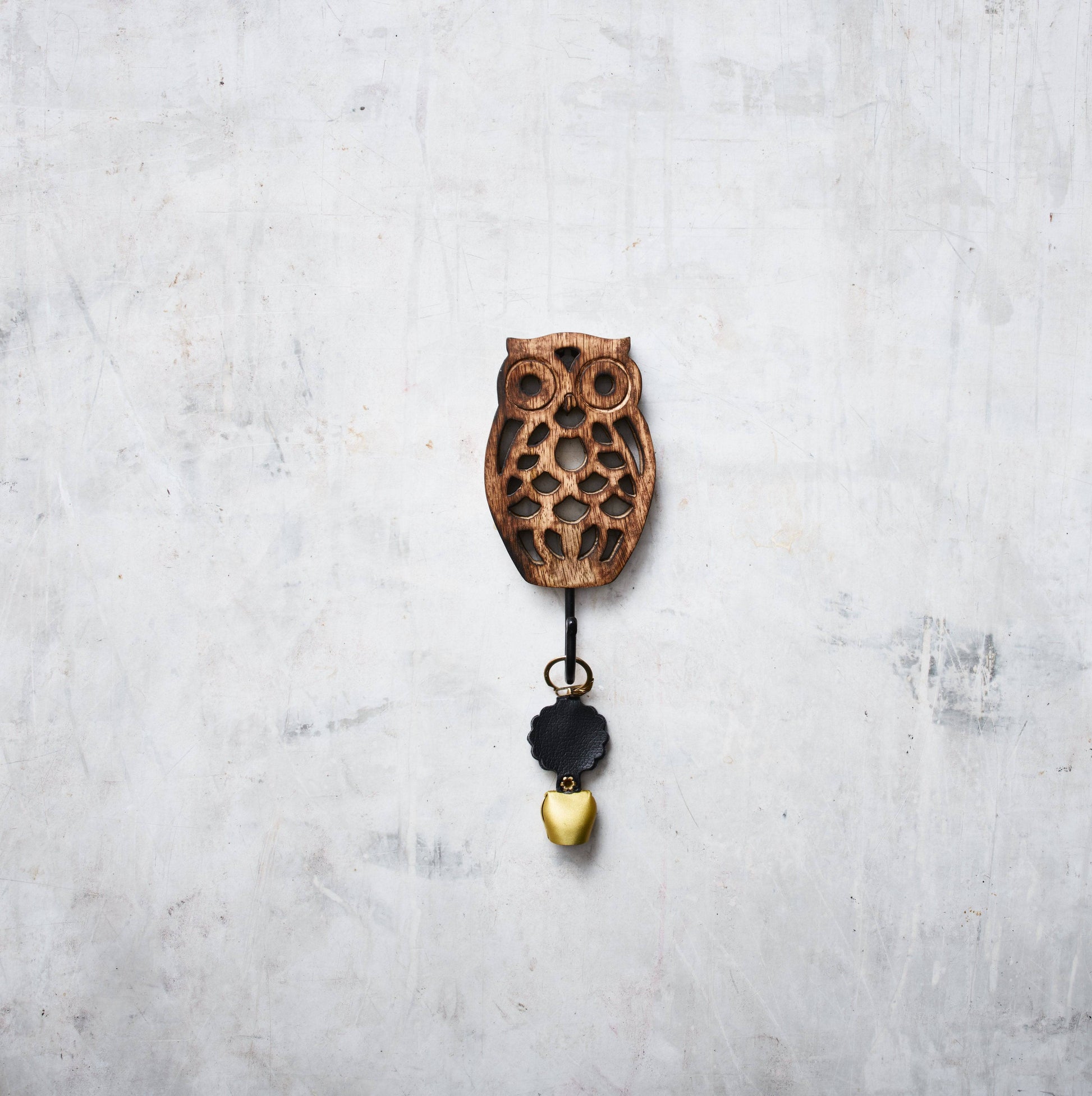 Single Hook Owl Wall Hanger - Animal, 16.5 cm - Aksa